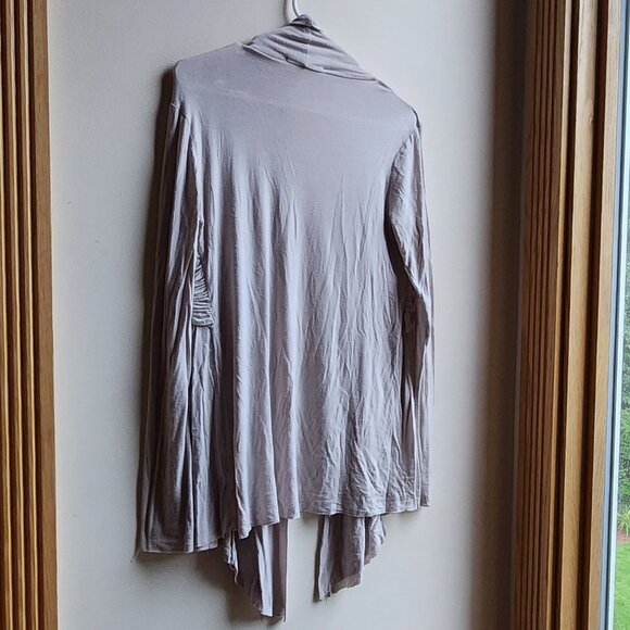 Philosophy Light Gray Open Jersey Cardigan Size Small - Picture 12 of 14